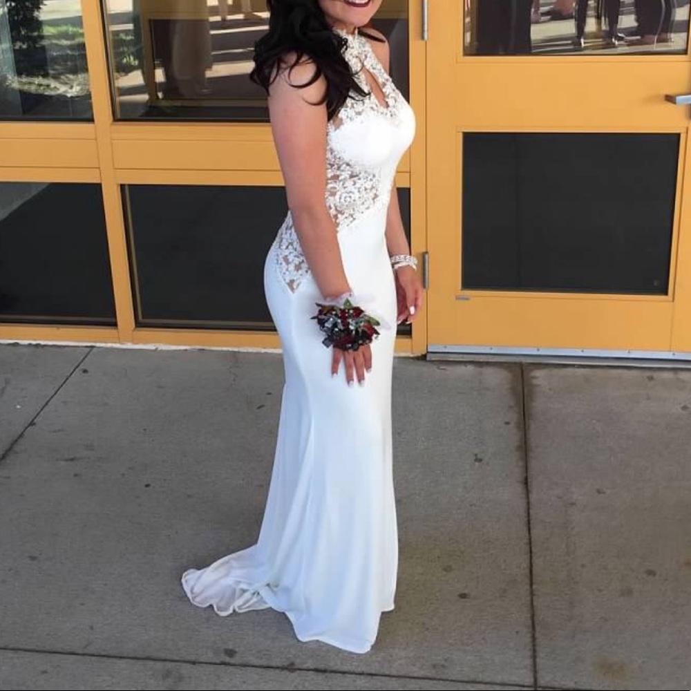 Breathtaking Off White Elegant Prom Dress